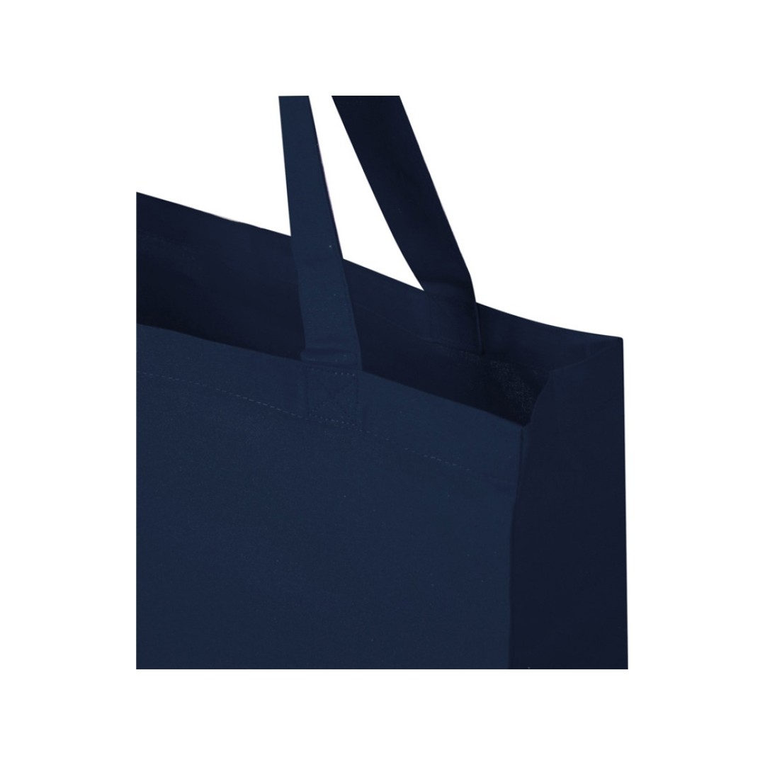 Madras эко- сумка с ластовицей из переработанного хлопка, сертифицированного согласно GRS, плотностью 140 г/м2 - Темно - синий