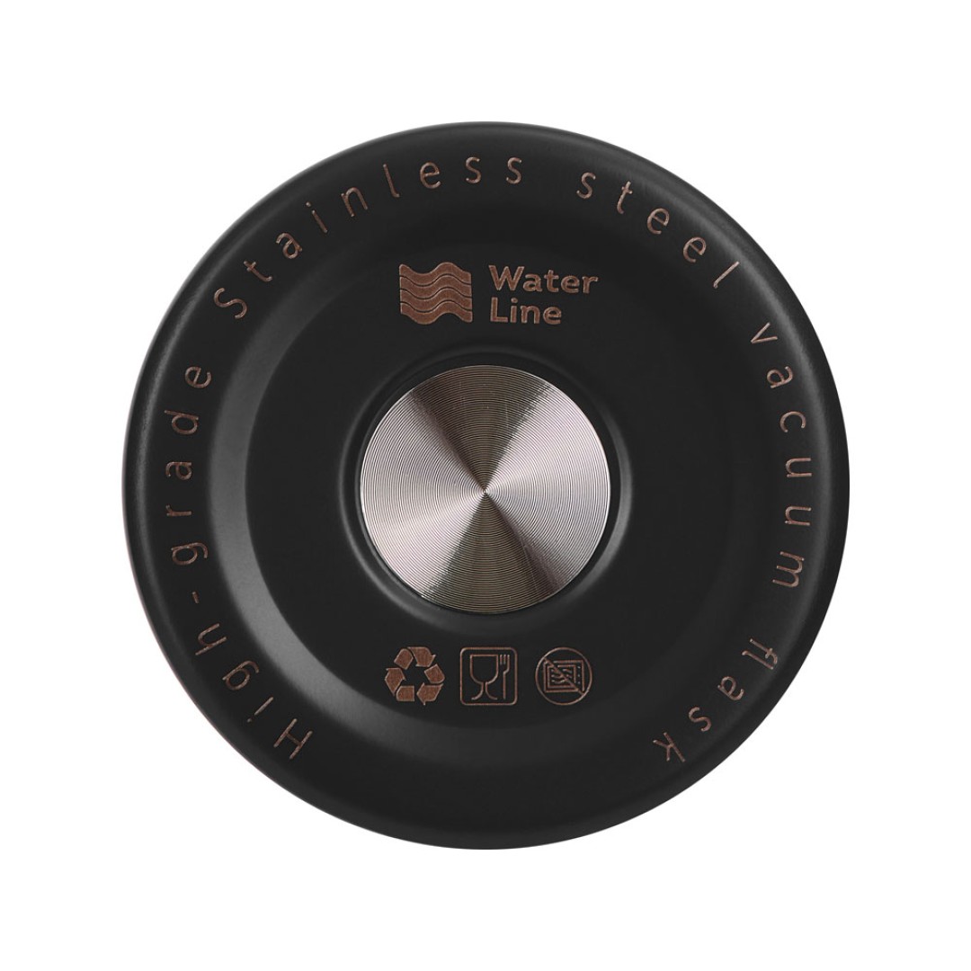 Вакуумная термокружка "Decart", 450 мл, тубус, черный