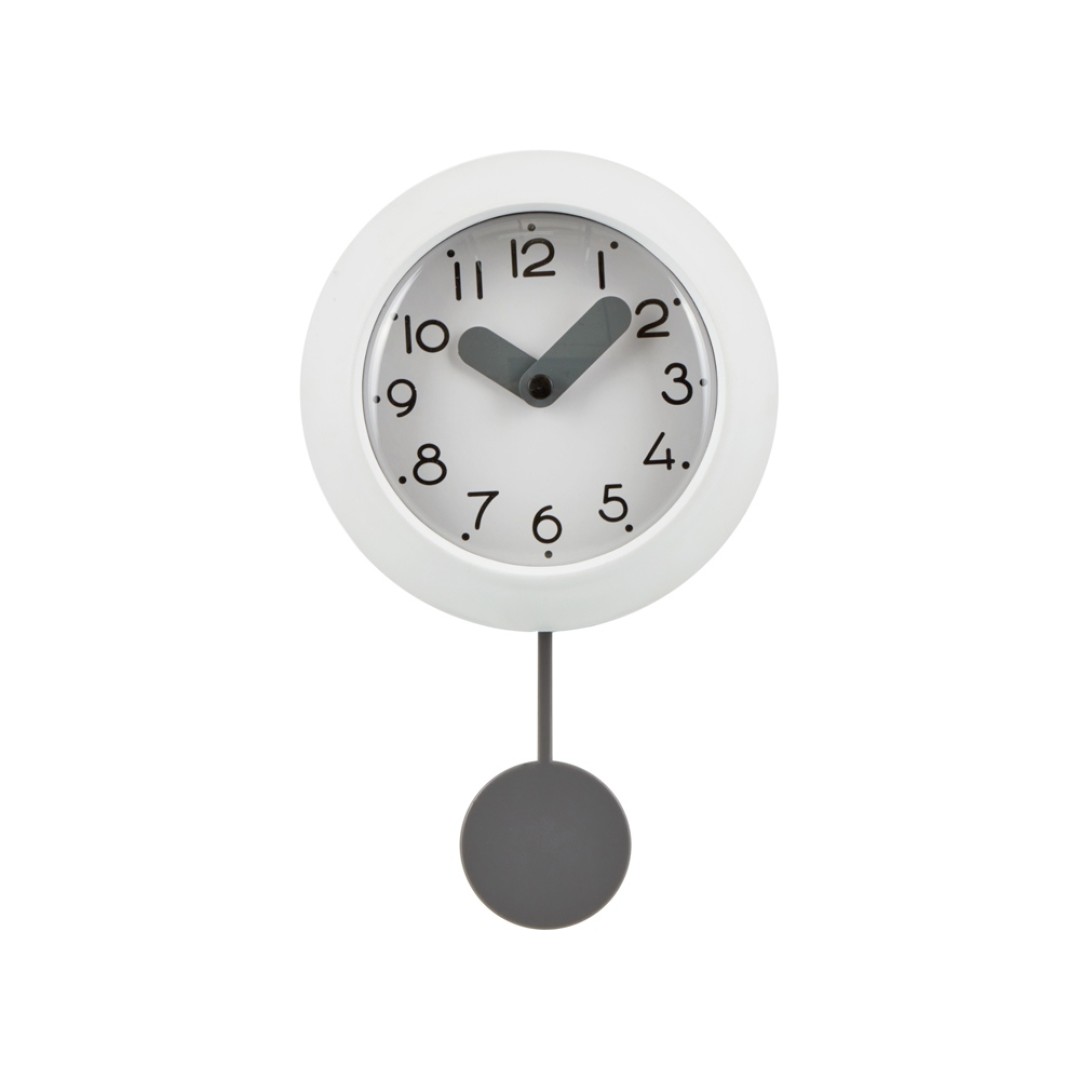 Настенные часы с маятником "Pendulum", белый