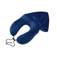 Подушка с эффектом памяти, с капюшоном "Dream Hood", синий