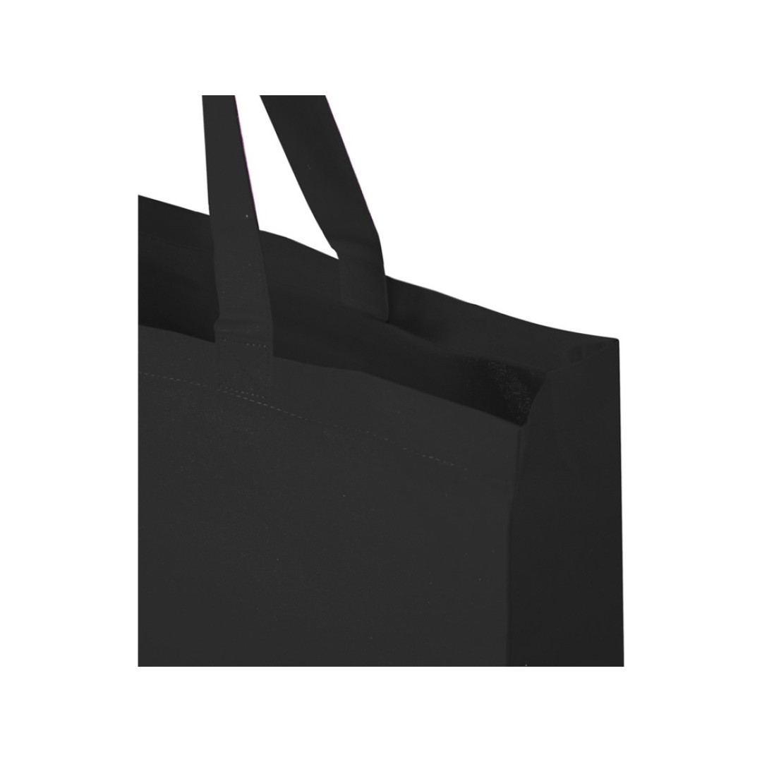 Odessa большая эко-сумка из переработанного хлопка, сертифицированного согласно GRS, плотностью 220 г/м2 - сплошной черный