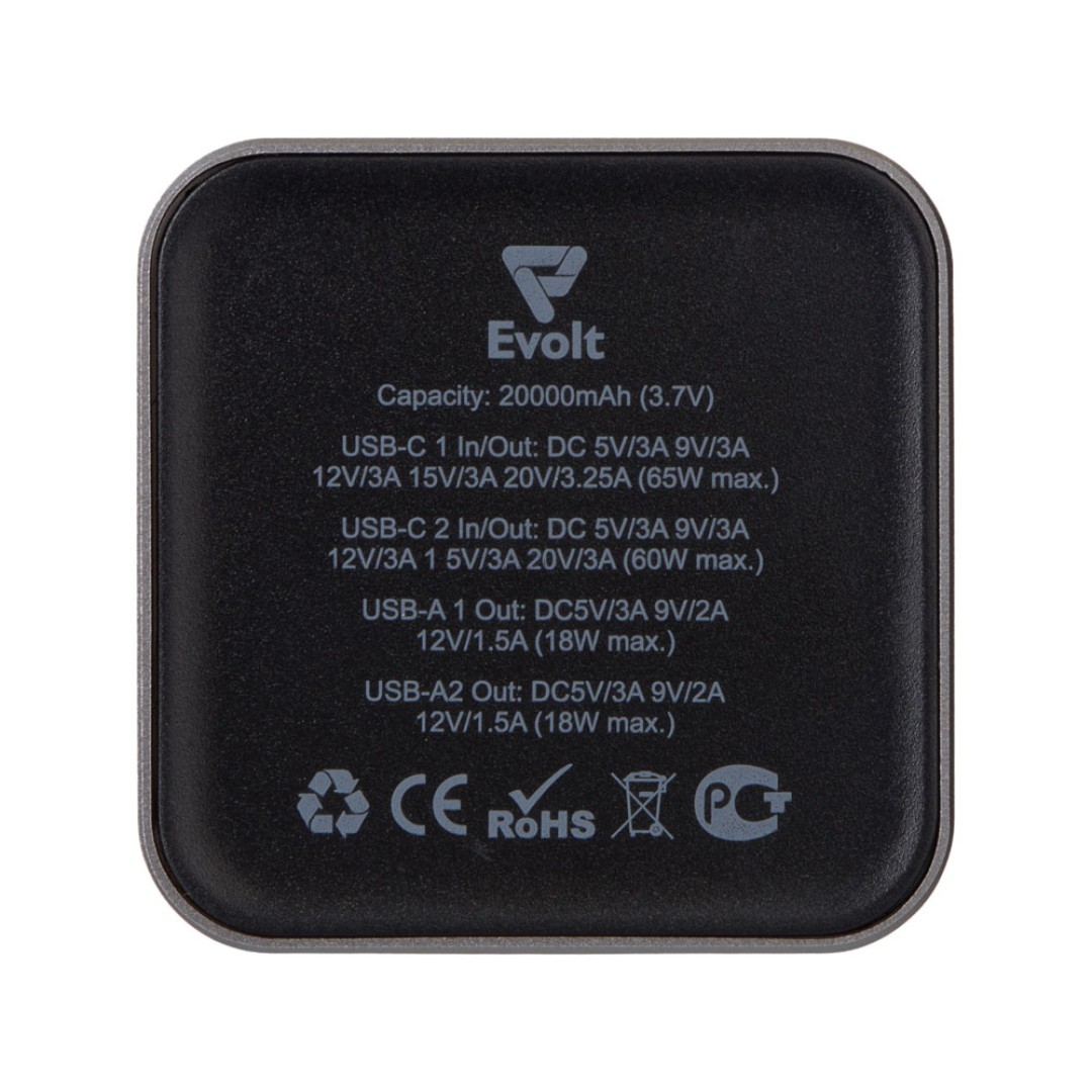 Внешний аккумулятор для ноутбуков «Main» 65 Вт, 20000 mAh, серый