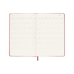 Записная книжка 12 месяцев на 2024 год, в твердой обложке, красный, Large, 13х21