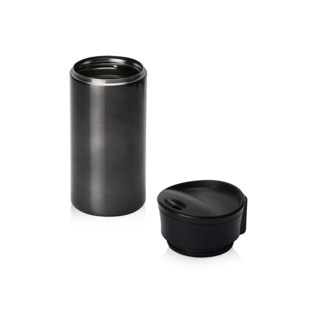 Вакуумная термокружка с кнопкой Upgrade, Waterline, тубус, матовая сталь