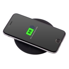 Беспроводное зарядное устройство с подсветкой логотипа "Moon spot", 10 Вт, soft-touch