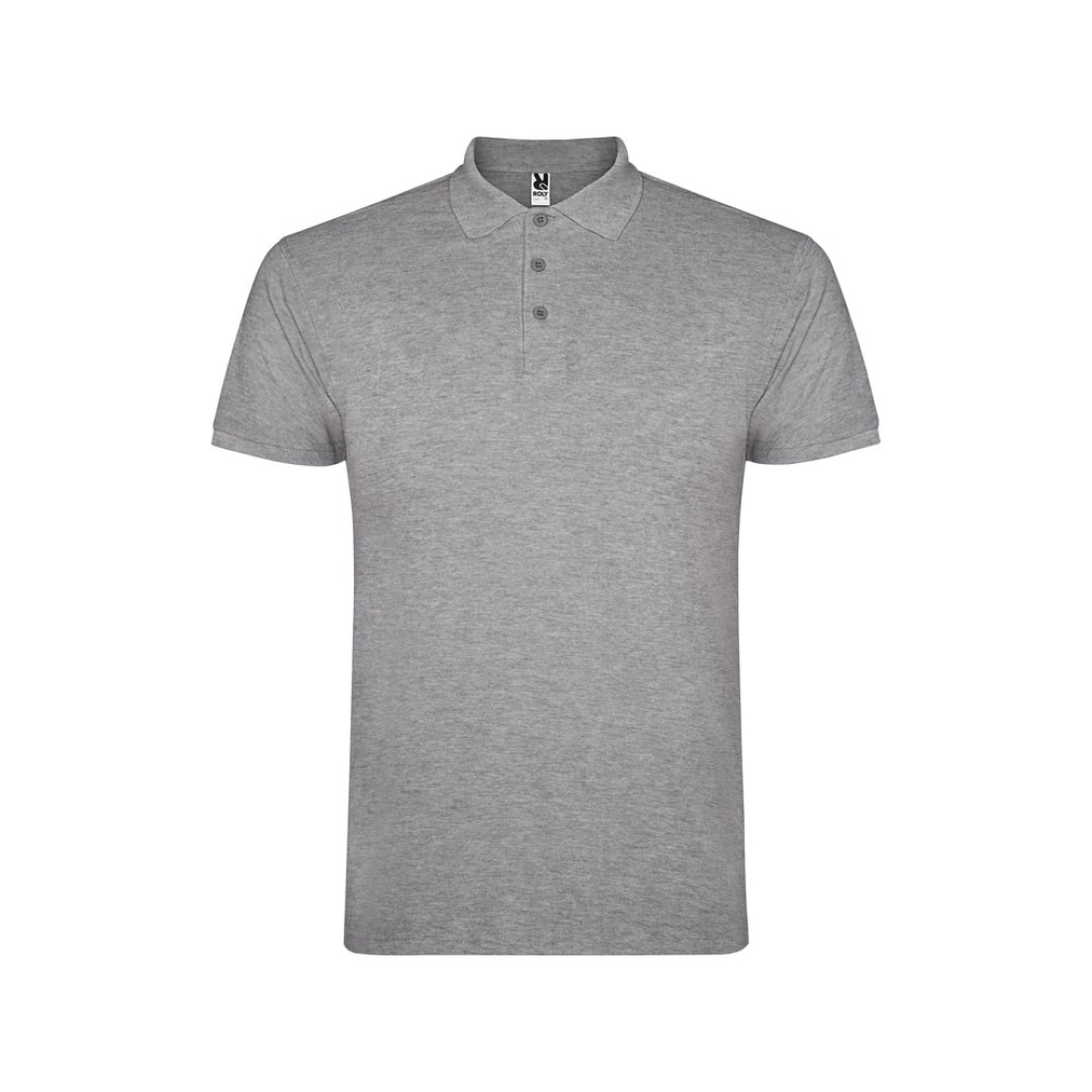 Рубашка поло "Star" мужская, серый меланж