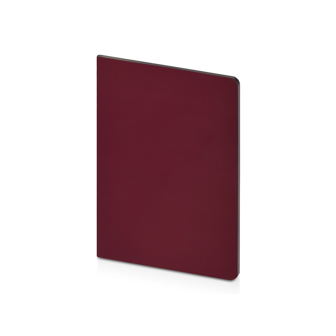Бизнес-тетрадь А5 "Pragmatic Contrast", 40 листов в клетку, бордовый с темно-серым срезом