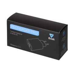 Сетевое зарядное устройство c выходами USB-A и USB-C «Recharger Pro», быстрая зарядка QC/PD, 30 Вт, белый