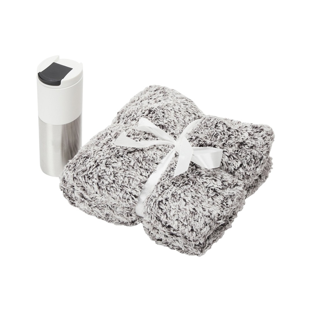 Подарочный набор с пледом и термокружкой "Хюгге"