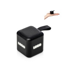 Портативная колонка TWS с подсветкой лого «Tiny», 3 Вт, черный