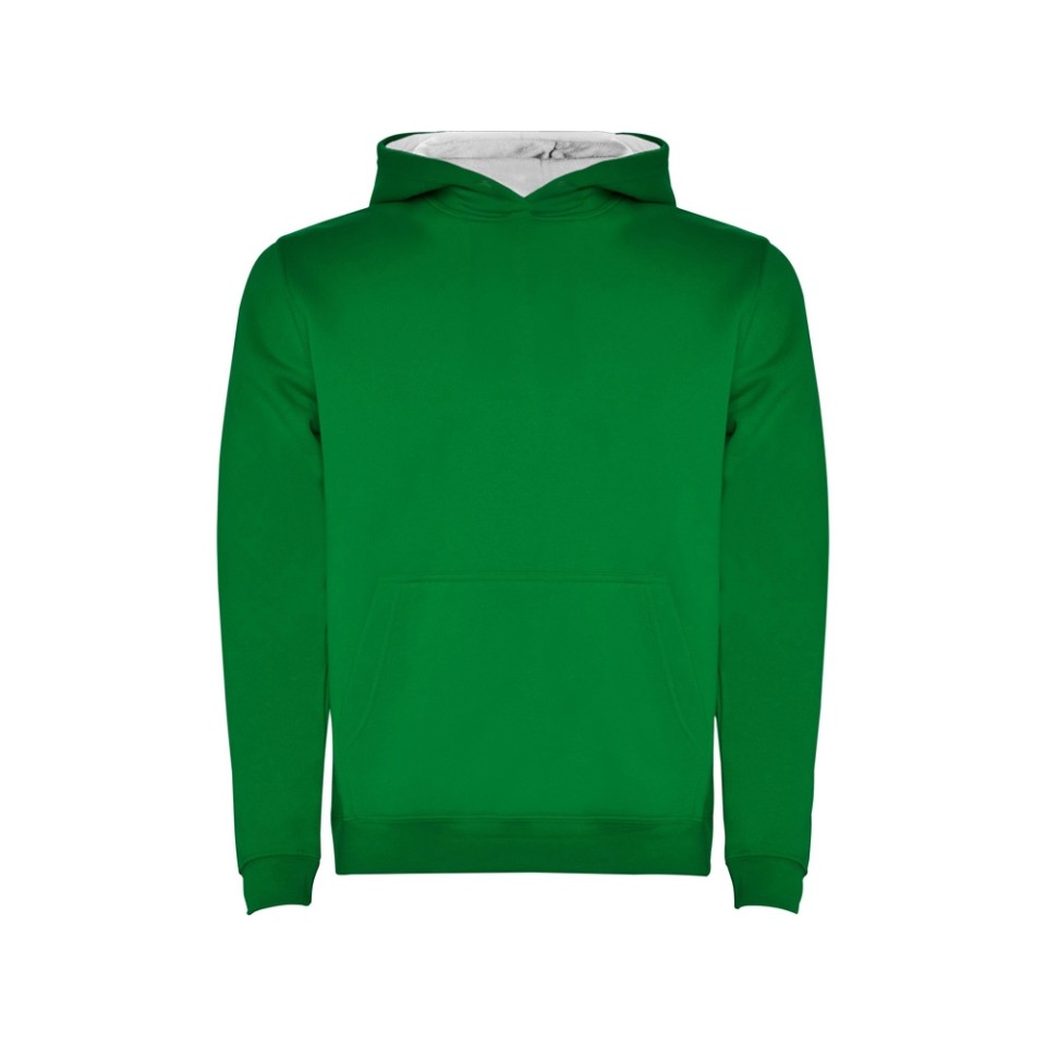 Толстовка с капюшоном "Urban" детская, зеленый/белый