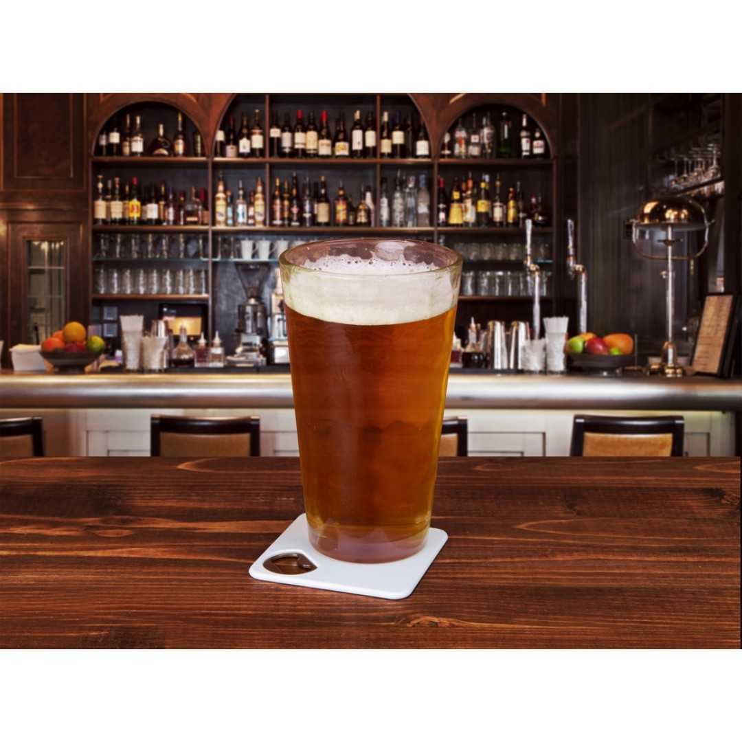 Подставка для кружки с открывалкой «Liso», черный/белый