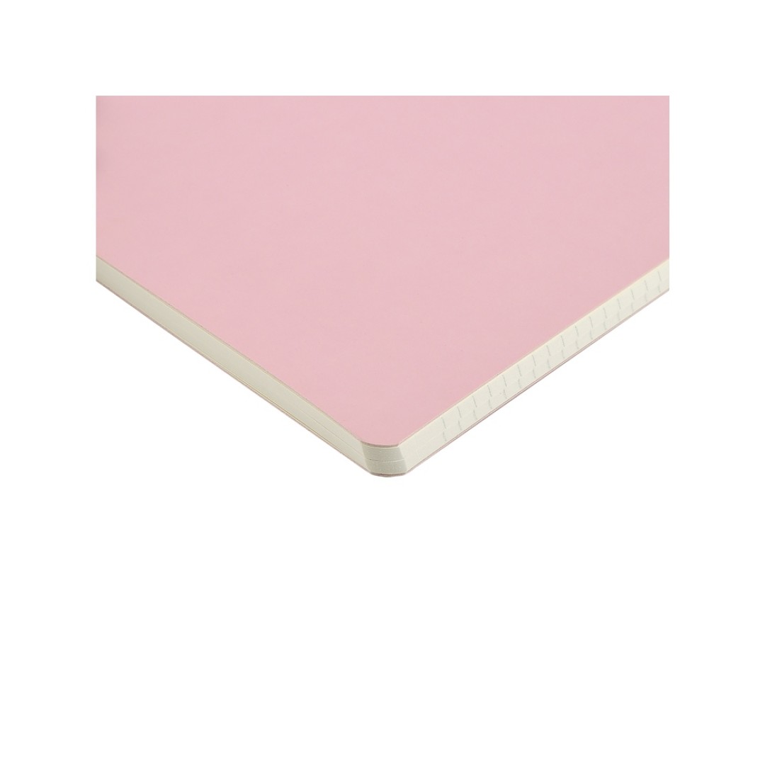 Бизнес тетрадь А5 "Megapolis flex" 60 л. soft touch клетка, зефирный розовый