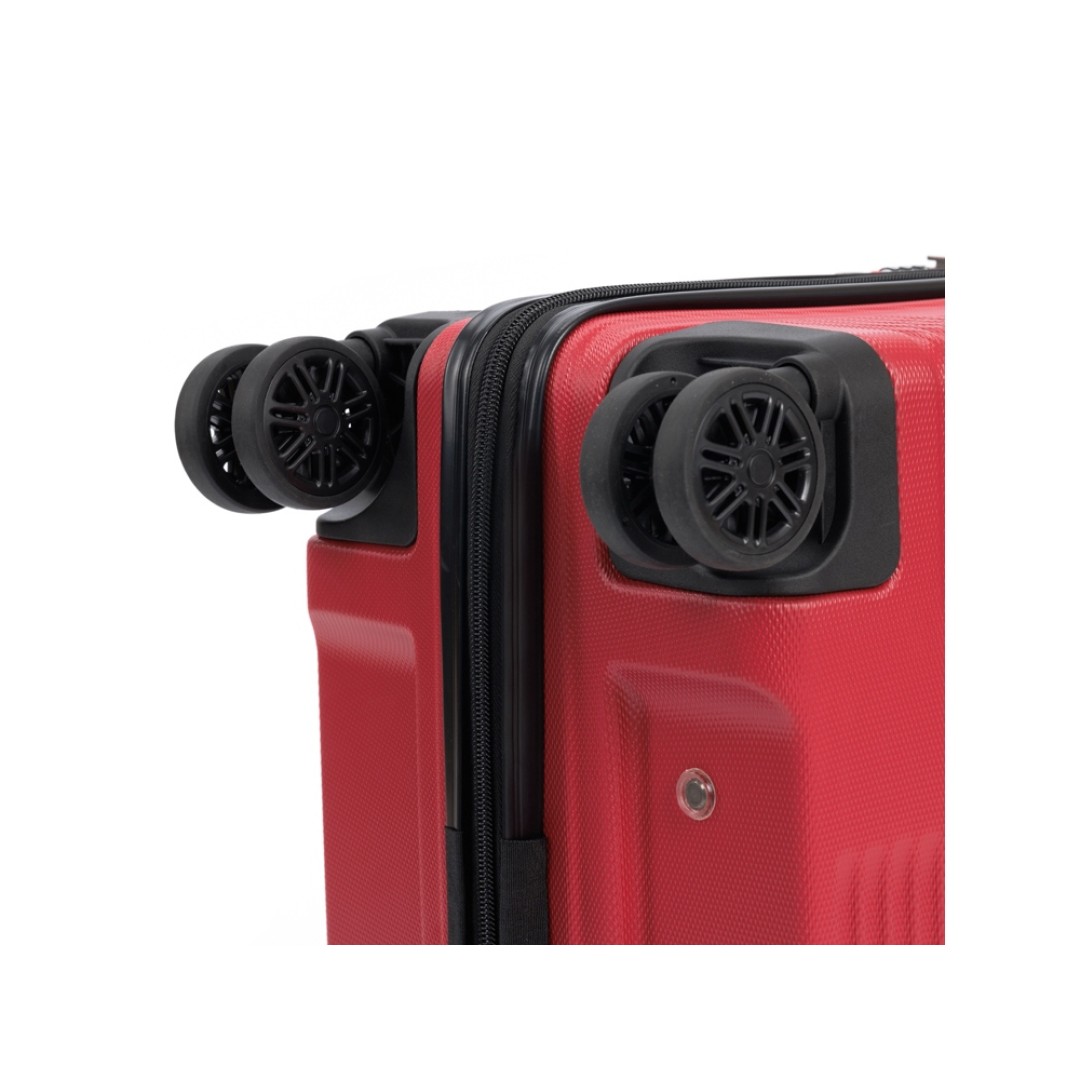 Чемодан TORBER Elton, красный, ABS-пластик, 38 х 24 х 54 см, 35 л