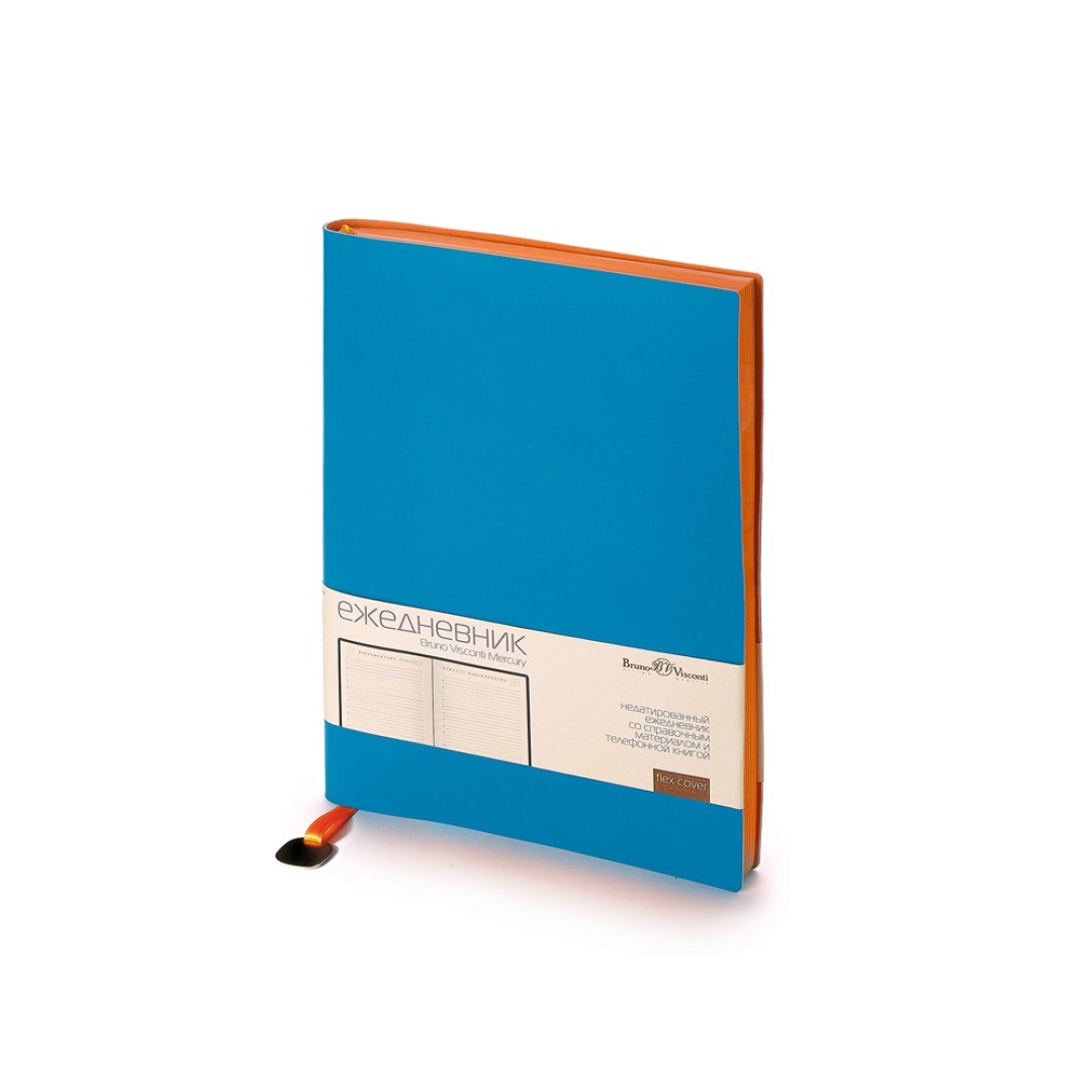 Ежедневник А5 недатированный «Mercury», синий (Р)