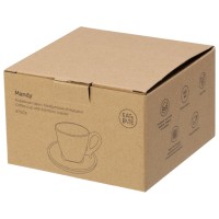 Кофейная пара с бамбуковым блюдцем "Mandy", белый