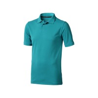 Calgary мужская футболка-поло с коротким рукавом, аква