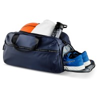 Сумка спортивная BUGATTI Blanc, синяя, тарпаулин/полиэстер, 52х26х27,5 см