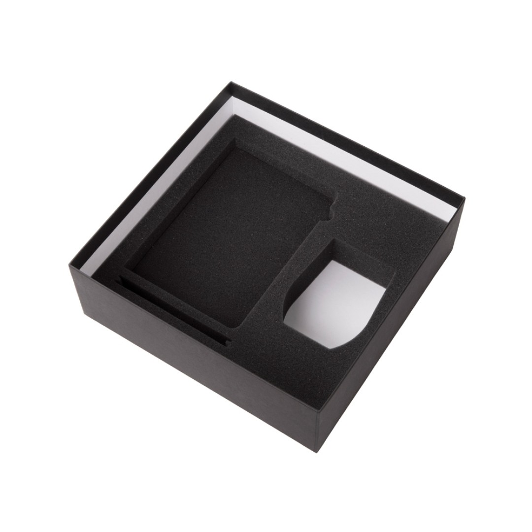 Подарочный набор c блокнотом C1, ручкой и термокружкой, серый