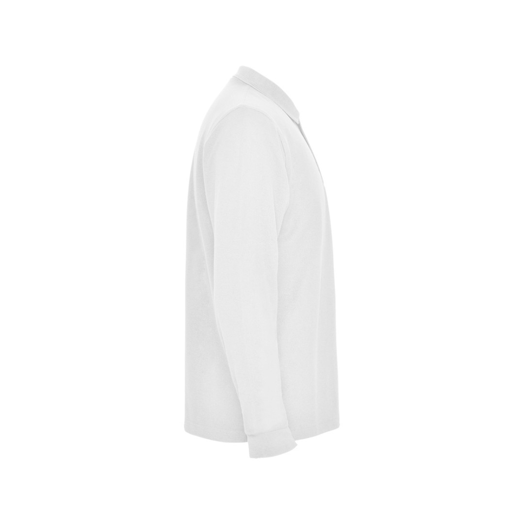 Рубашка поло "Carpe" мужская с длинным рукавом, белый