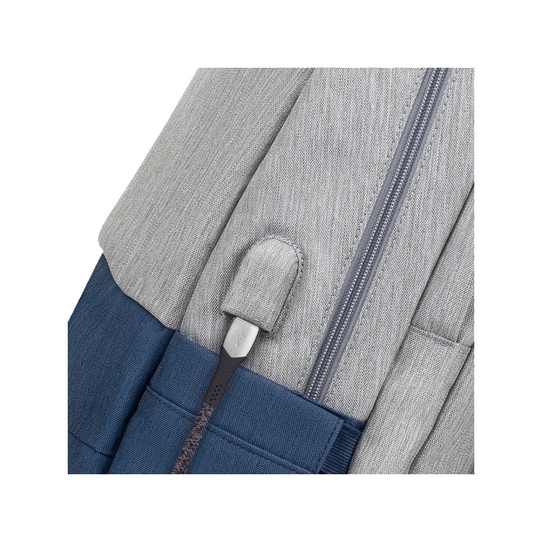 RIVACASE 7567 grey/dark blue рюкзак для ноутбука 17.3" / 6