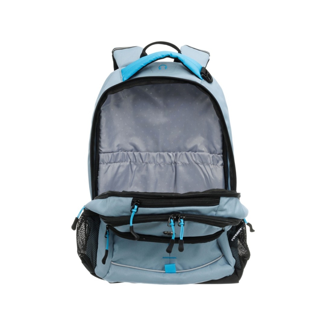 Рюкзак TORBER ROCKIT серый/голубой, полиэстер/добби, 32x15x46 см, 22 л