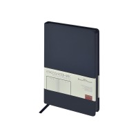 Ежедневник А5 "Megapolis Color New" soft-touch, темно-синий navy