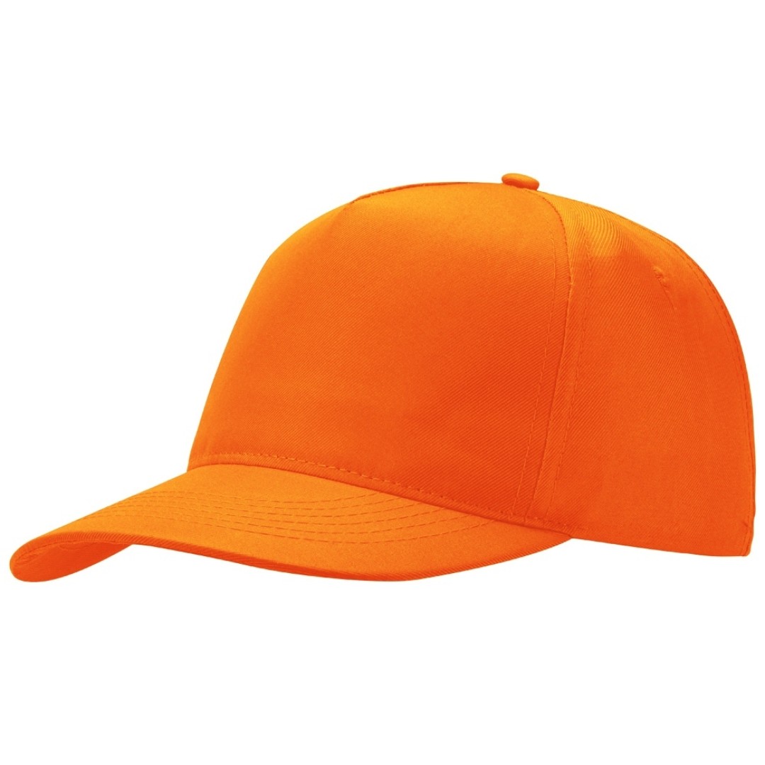 Бейсболка "Poly" 5-ти панельная 120 гр, оранжевый