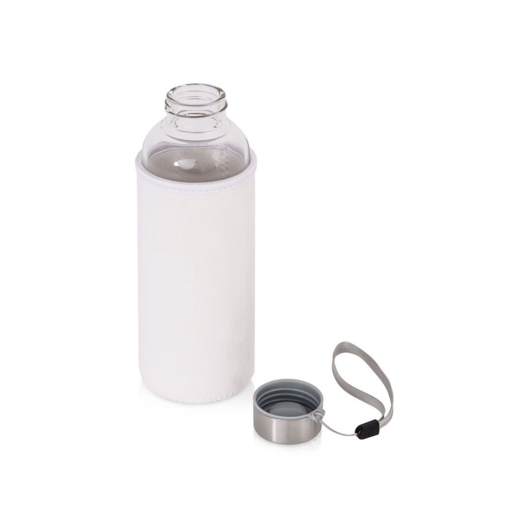 Бутылка для воды "Pure" c чехлом, 420 мл, белый