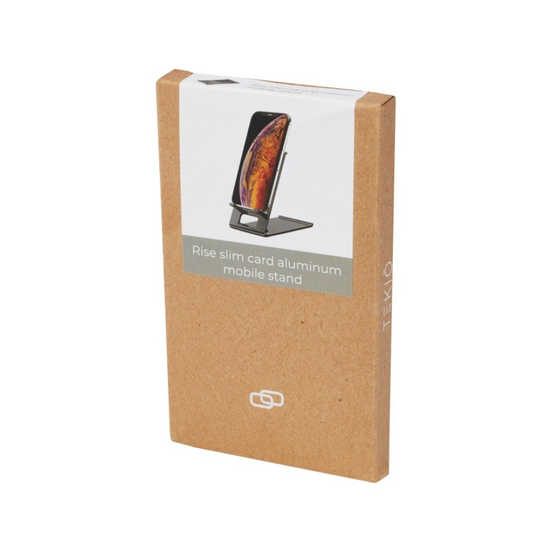 Тонкая алюминиевая подставка для телефона Rise, черный