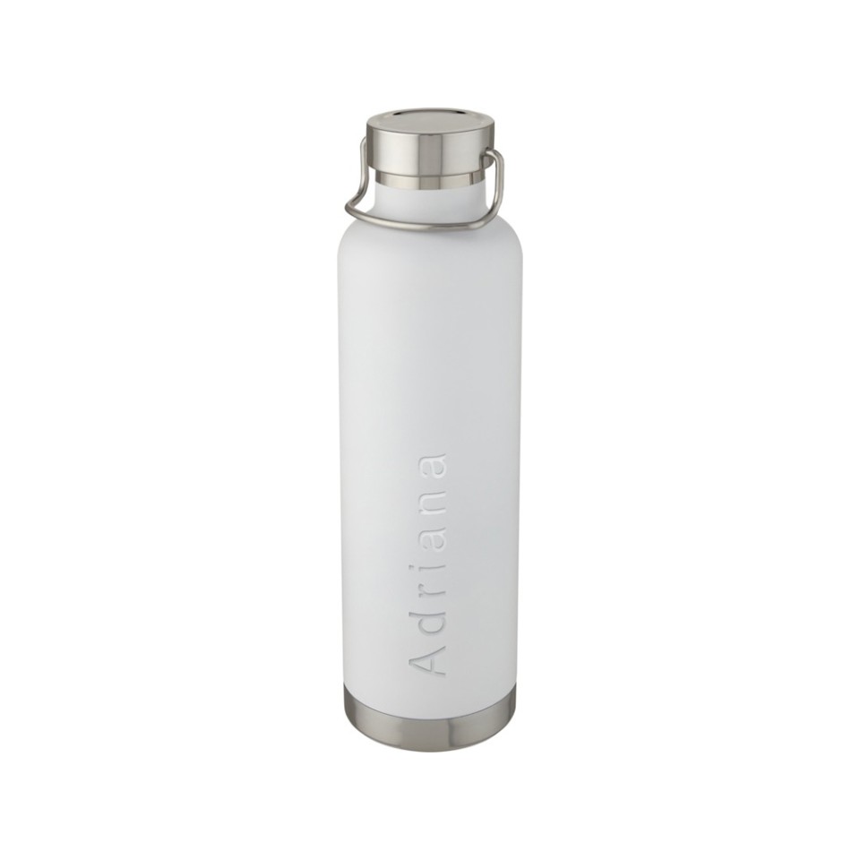 Thor, медная спортивная бутылка объемом 1 л с вакуумной изоляцией, белый