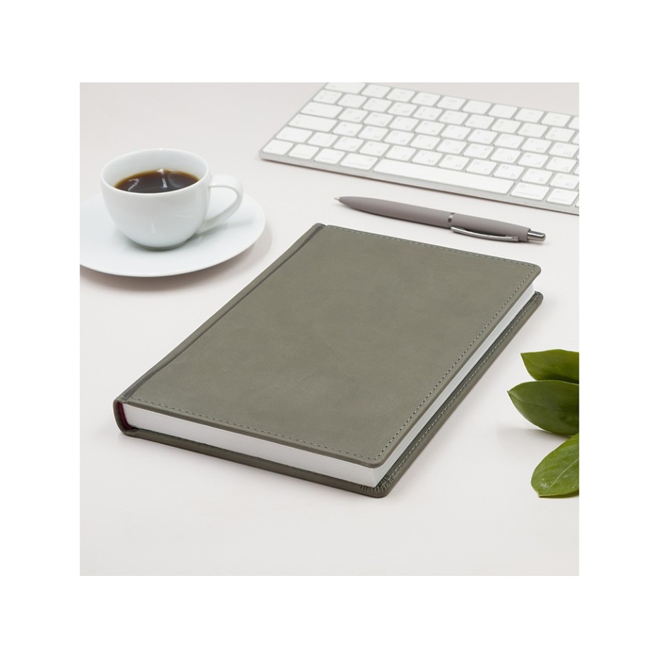 Ежедневник А5 датированный «Velvet» 2026, серый