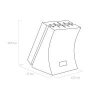 Набор из 5 кухонных ножей и блока для ножей с ножеточкой, NADOBA, серия DANA