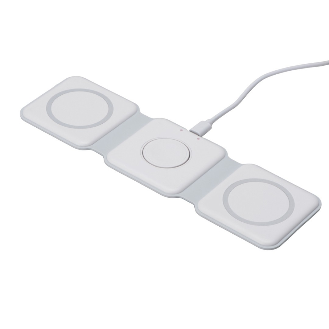 Беспроводное зарядное устройство 3-в-1 «Road», 15 Вт, белый