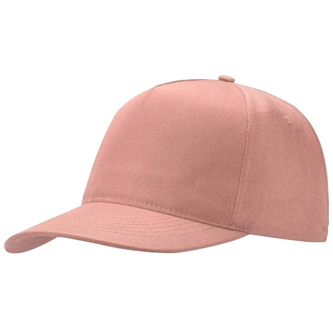 Бейсболка "Poly" 5-ти панельная 120гр, лососевый