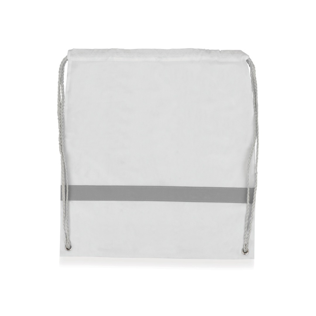 Рюкзак "Россел", белый с серыми шнурками