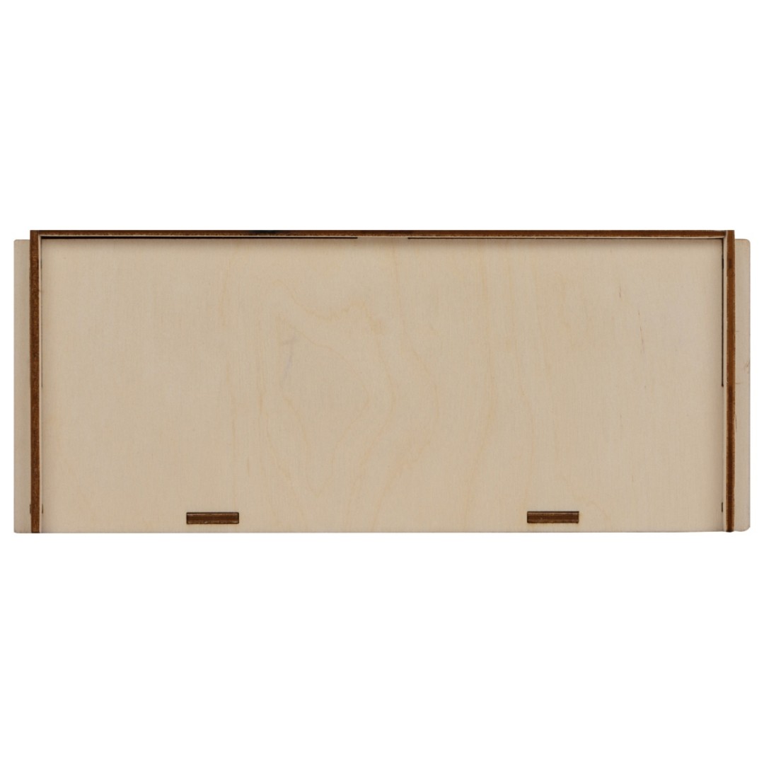 Деревянная коробка для гирлянды с наполнителем-стружкой "Ларь"