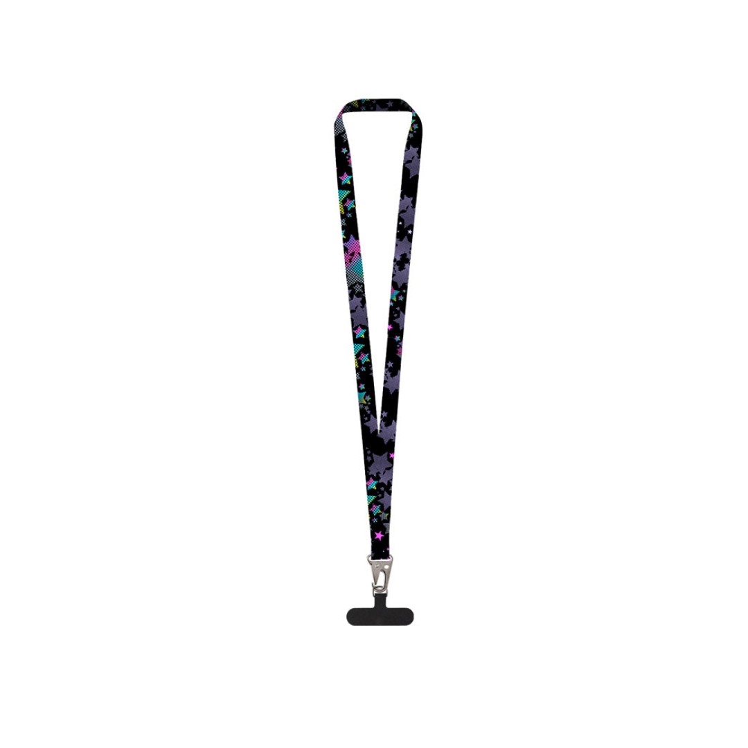 Ланъярд 2,5 см под сублимацию с большим карабином и узким держателем для телефона из ПЭ