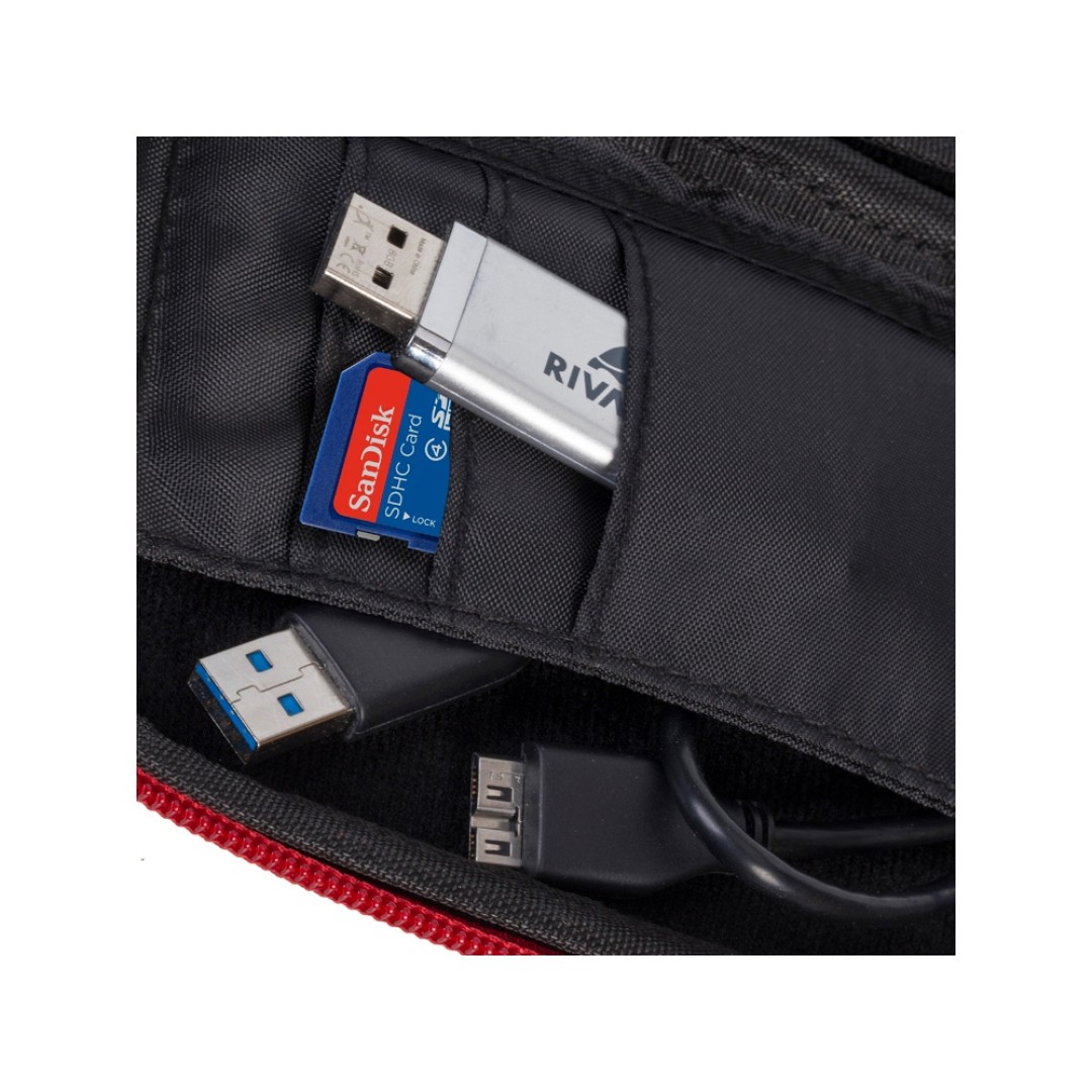 Чехол для жесткого диска из кожзама 9101, красный