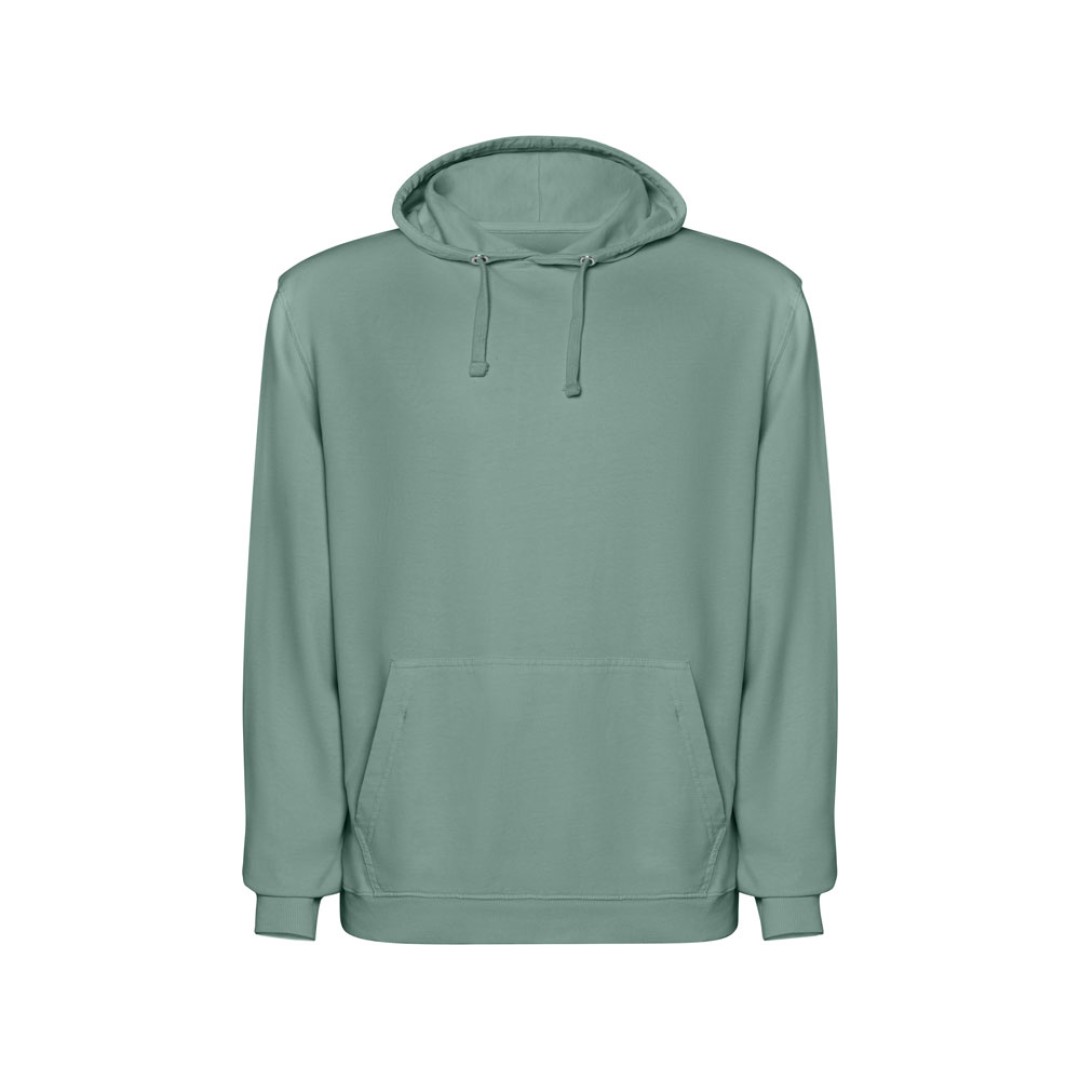 Толстовка с капюшоном «KENIA» унисекс, сине-зеленый выстиранный