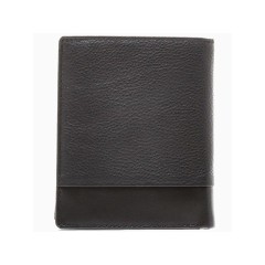 Портмоне BUGATTI Atlanta, чёрное, натуральная воловья кожа, 10,5х2х12,5 см