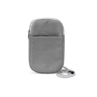 Сумка для мобильного телефона BUSNIX из вельветовой ткани, серый