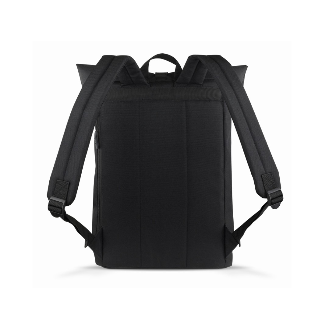 Рюкзак BUGATTI Blanc Delight, чёрный, нейлон RPET600D/тарпаулин/полиэстер, 41х13х46 см, 15 л