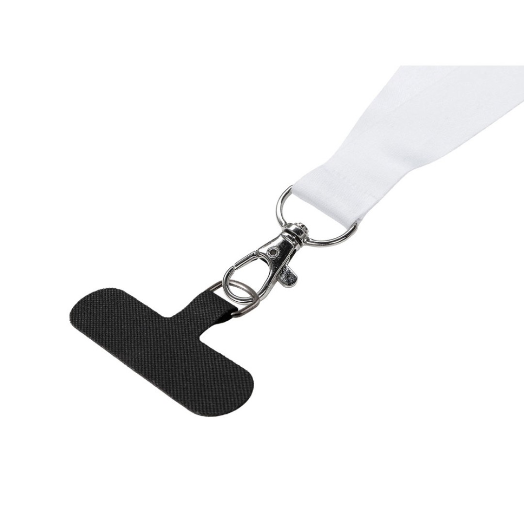 Ланъярд 2,5 см под сублимацию с карабином и узким держателем для телефона из ПЭ