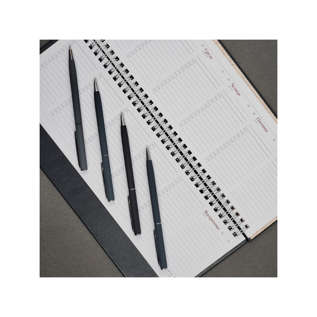 Ручка металлическая шариковая «Palermo», софт-тач, 0,7 мм,  графитовый