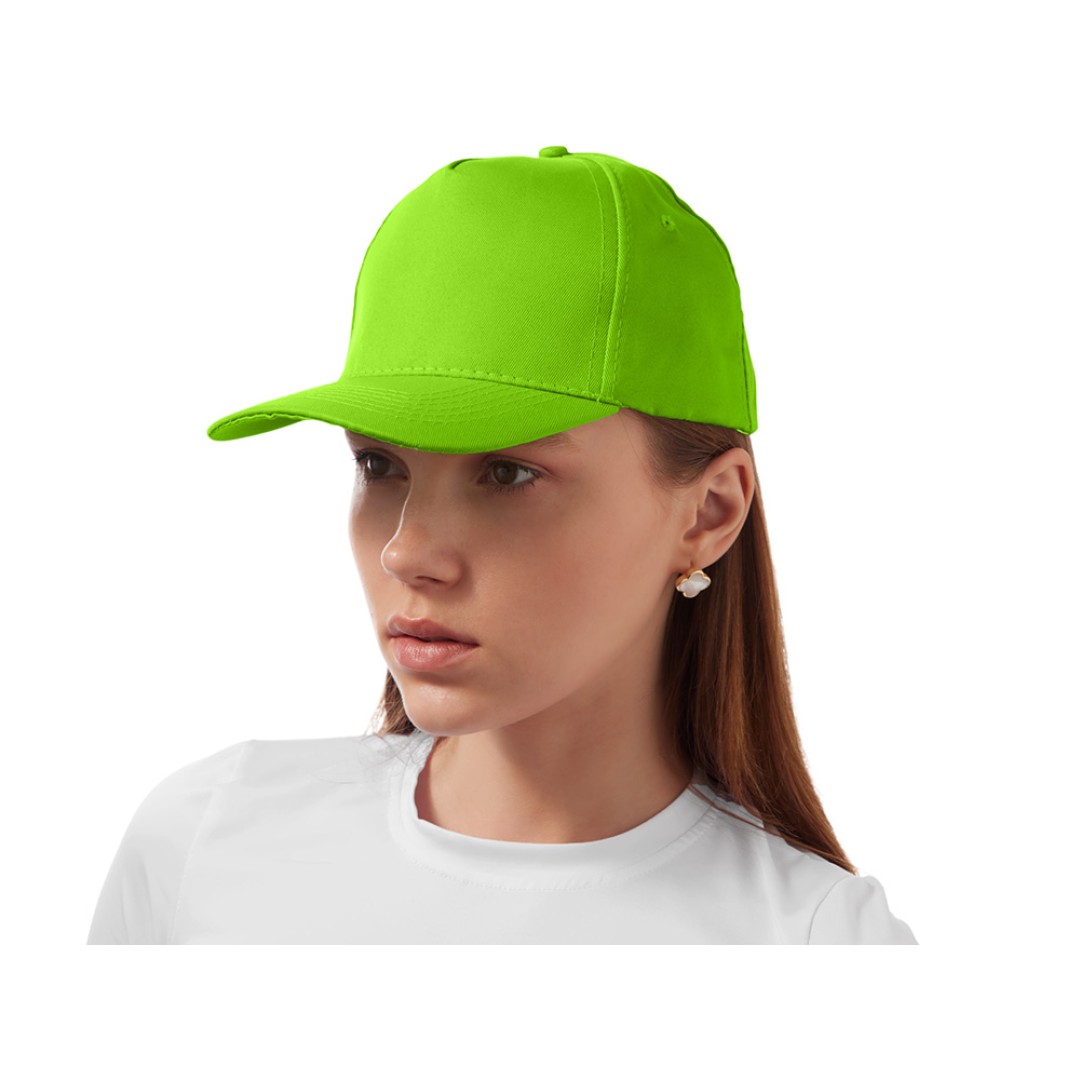 Бейсболка "Poly" 5-ти панельная 120 гр, зеленое яблоко