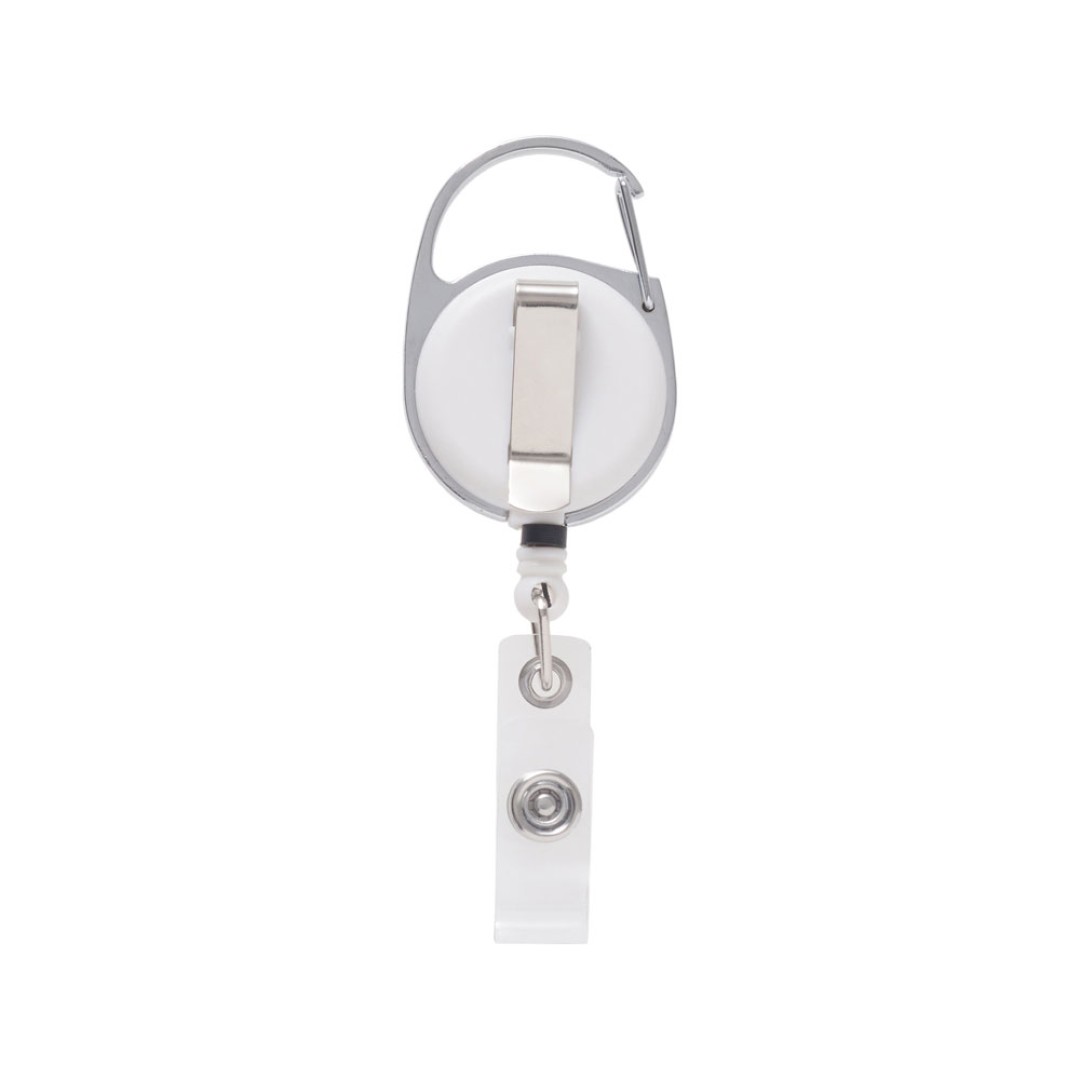 Бейдж с рулеткой-карабин "Favor", синий