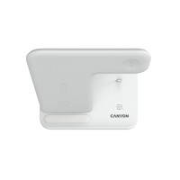 Беспроводное зарядное устройство для гаджетов "3-в-1" с технологией QI Canyon WS-302 (CNS-WCS302W), белый