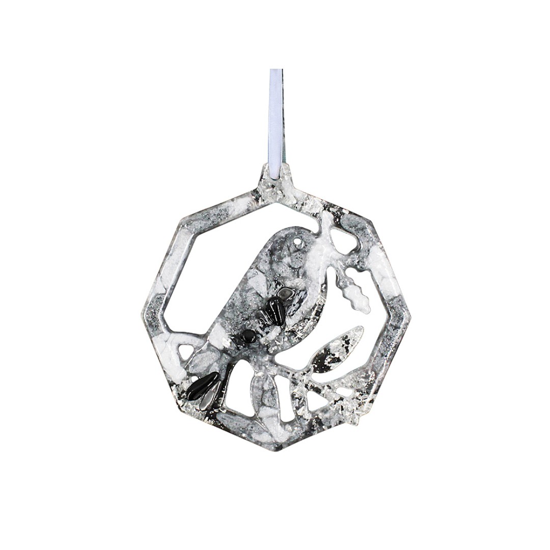 Елочные игрушки (Снегирь) Обсидиан