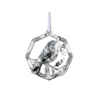 Елочные игрушки (Снегирь) Обсидиан